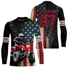 Load image into Gallery viewer, USA Flag Quad Bike Jersey For Adult&amp;Kid Custom Atv Motocross Jersey Patriotic Off-Road Extreme Quad Shirt NHN005