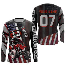 Load image into Gallery viewer, Custom ATV Motocross Jerseys UPF30+ Quad Bike Shirt Racing Adult Youth Kid American Flag Dirt Bike Jersey NHN005