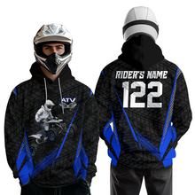 Load image into Gallery viewer, Blue Atv Motocross Hoodie For Adult&amp;Kid Upf30+ Pink Quad Bike Shirt Off-Road Atv Mx Racing NHN013