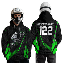 Load image into Gallery viewer, Green Atv Motocross Hoodie For Adult&amp;Kid Upf30+ Pink Quad Bike Shirt Off-Road Atv Mx Racing NHN013