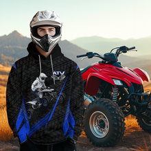 Load image into Gallery viewer, Blue Atv Motocross Hoodie For Adult&amp;Kid Upf30+ Pink Quad Bike Shirt Off-Road Atv Mx Racing NHN013