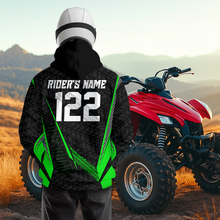 Load image into Gallery viewer, Green Atv Motocross Hoodie For Adult&amp;Kid Upf30+ Pink Quad Bike Shirt Off-Road Atv Mx Racing NHN013