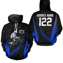 Load image into Gallery viewer, Blue Atv Motocross Hoodie For Adult&amp;Kid Upf30+ Pink Quad Bike Shirt Off-Road Atv Mx Racing NHN013