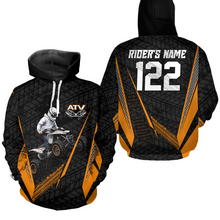Load image into Gallery viewer, Orange Atv Motocross Hoodie For Adult&amp;Kid Upf30+ Pink Quad Bike Shirt Off-Road Atv Mx Racing NHN013