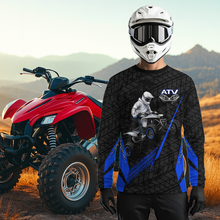 Load image into Gallery viewer, Personalized ATV Motocross Jersey For Adult &amp; Kids UPF30+ Blue Quad Bike Shirt Off-Road ATV MX Racing NHN013