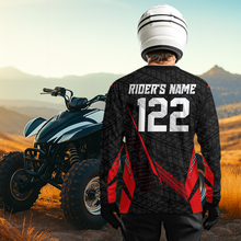 Load image into Gallery viewer, Personalized ATV Motocross Jersey For Adult &amp; Kids UPF30+ Red Quad Bike Shirt Off-Road ATV MX Racing NHN013