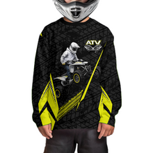 Load image into Gallery viewer, Personalized ATV Motocross Jersey For Adult &amp; Kids UPF30+ Yellow Quad Bike Shirt Off-Road ATV MX Racing NHN013