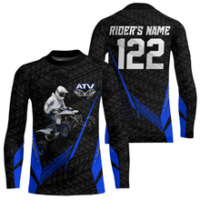 Load image into Gallery viewer, Personalized ATV Motocross Jersey For Adult &amp; Kids UPF30+ Blue Quad Bike Shirt Off-Road ATV MX Racing NHN013