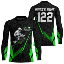 Load image into Gallery viewer, Personalized ATV Motocross Jersey For Adult &amp; Kids UPF30+ Green Quad Bike Shirt Off-Road ATV MX Racing NHN013