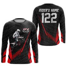 Load image into Gallery viewer, Personalized ATV Motocross Jersey For Adult &amp; Kids UPF30+ Red Quad Bike Shirt Off-Road ATV MX Racing NHN013