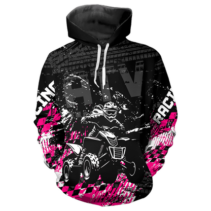Custom Pink Girls ATV Motocross Hoodie Racing Shirts Off-Road Quad Bike Hoodies For Kid Youth Women NHN004
