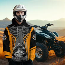 Load image into Gallery viewer, Personalized Orange Atv Racing Hoodie Custom Name &amp; Number Quad Bike Rider Motocross Shirt For Men Women  NHN002