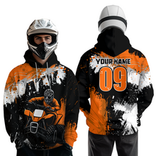 Load image into Gallery viewer, Orange ATV Motocross Hoodie Personalized Upf30+ Adult&amp;Kid Quad Bike Shirt Atv Mx Off-Road Extreme NHN003
