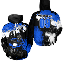 Load image into Gallery viewer, Blue ATV Motocross Hoodie Personalized Upf30+ Adult&amp;Kid Quad Bike Shirt Atv Mx Off-Road Extreme NHN003
