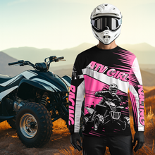 Load image into Gallery viewer, Custom Pink ATV Motocross Jersey for Adult Kids Youth Quad Dirt Bike Racing Shirt For Men Women NHN001
