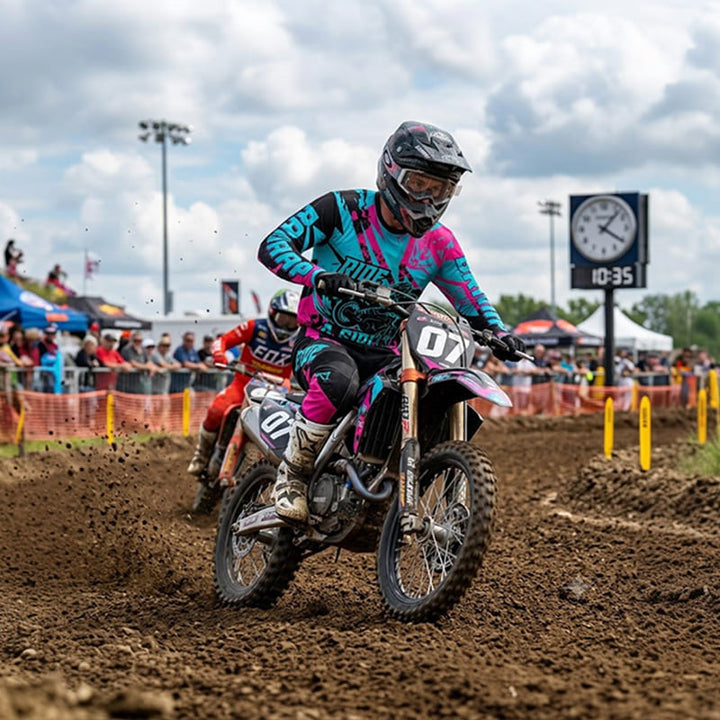 Biker custom sports apparel action image