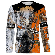 Load image into Gallery viewer, Archery Bow Hunting Deer Skull Grim Reaper Camouflage Customized Name Shirt TTN14