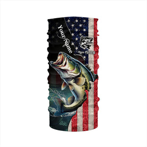 Bass Fishing USA Flag Long Sleeve Fishing Jersey Shirt, Fishing gifts Fisherman TTN15