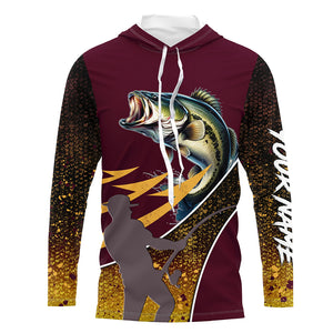 Bass Fishing Hook Jerseys Fisherman Performance Custom Name Fishing UV Shirts TTN04