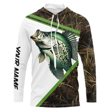 Load image into Gallery viewer, Crappie Fishing camo jerseys customize name long sleeves shirts - gift for Fishing lovers TTN44