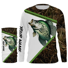 Load image into Gallery viewer, Crappie Fishing camo jerseys customize name long sleeves shirts - gift for Fishing lovers TTN44