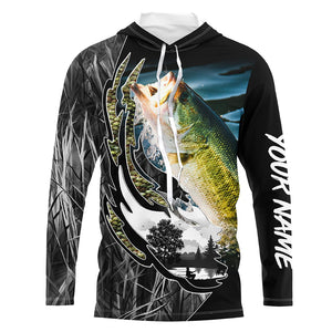 Largemouth Bass fishing Customize Name Personalized Bass Camo Shirts UV Protection TTN07