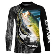 Load image into Gallery viewer, Largemouth Bass fishing Customize Name Personalized Bass Camo Shirts UV Protection TTN07