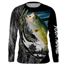 Load image into Gallery viewer, Largemouth Bass fishing Customize Name Personalized Bass Camo Shirts UV Protection TTN07