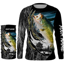 Load image into Gallery viewer, Largemouth Bass fishing Customize Name Personalized Bass Camo Shirts UV Protection TTN07