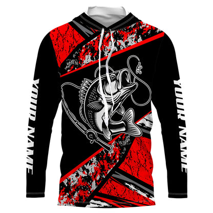Personalized Bass Fishing Jerseys, Custom Long Sleeve Bass Fishing Tournament Fishing Shirts TTN95
