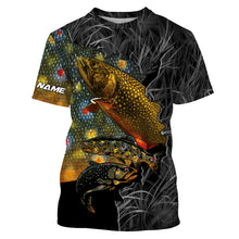 Load image into Gallery viewer, Brook Trout Fishing Camo Custom Name UV Protection Shirts, Trout Fishing Jerseys Tournament Shirt TTN68