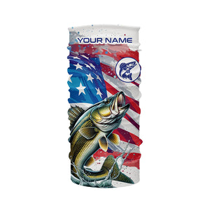 American Flag Custom Walleye Long Sleeve Fishing Shirts, Patriotic Walleye Fishing Jerseys TTV128