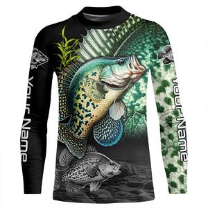 Custom Crappie Long Sleeve Tournament Fishing Shirts, Crappie Fishing Jerseys TTV03