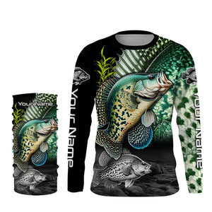 Custom Crappie Long Sleeve Tournament Fishing Shirts, Crappie Fishing Jerseys TTV03