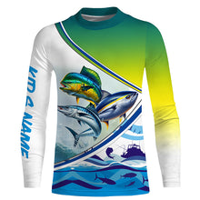 Load image into Gallery viewer, Wahoo Mahi Tuna slam Custom performance Fishing Shirts, Offshore slam Fishing shirt TTV50