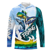 Load image into Gallery viewer, Wahoo Mahi Tuna slam Custom performance Fishing Shirts, Offshore slam Fishing shirt TTV92