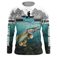 Load image into Gallery viewer, Custom Northern Pike Fishing jerseys, Pike Long Sleeve performance Fishing Shirts TTV80