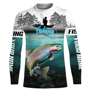 Rainbow Trout Fishing Custom Long Sleeve performance Fishing Shirts, Trout Fishing jerseys TTV81