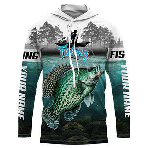 Custom Crappie Long Sleeve Tournament Fishing Shirts, Crappie Fishing Jerseys TTV136