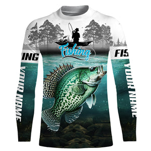 Custom Crappie Long Sleeve Tournament Fishing Shirts, Crappie Fishing Jerseys TTV136