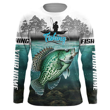 Load image into Gallery viewer, Custom Crappie Long Sleeve Tournament Fishing Shirts, Crappie Fishing Jerseys TTV136