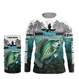 Custom Crappie Long Sleeve Tournament Fishing Shirts, Crappie Fishing Jerseys TTV136