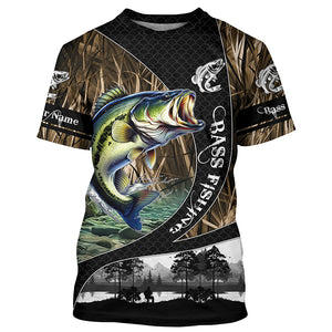 Bass fishing camo fishing Custom name UV protection performance fishing jerseys TTV46