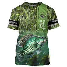 Load image into Gallery viewer, Crappie Fishing Camo Long Sleeve Fishing Shirts, Custom Crappie Tournament Fishing Jerseys TTV29