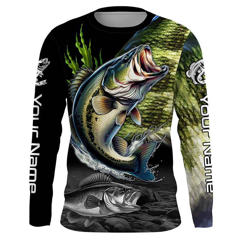 Largemouth Bass Fishing Scale Customize Name All Over Printed Shirts Personalized Fishing Gift TTV99