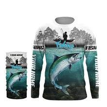 Load image into Gallery viewer, Chinook Salmon Fishing Custom Long Sleeve performance Fishing Shirts, Salmon Fishing jerseys TTV77