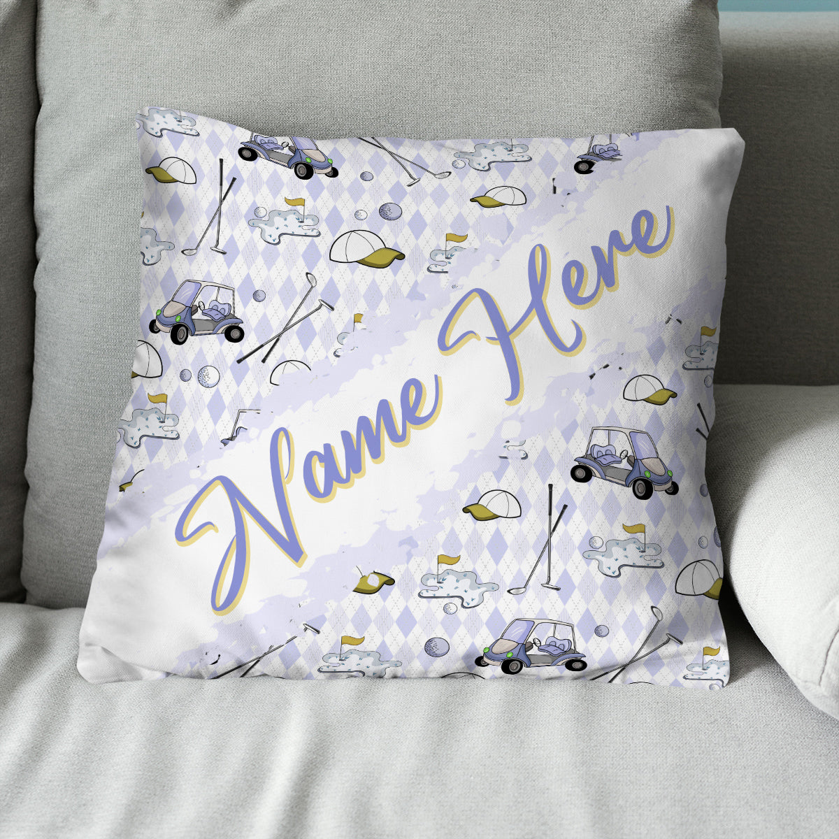 Customized Golf Pattern, Personalized Golf Decorative Pillows YYD0003