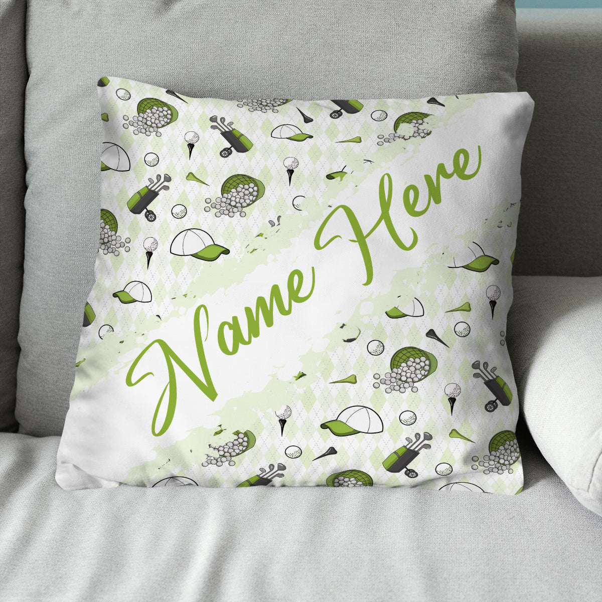 Customized Golf Pattern, Personalized Golf Decorative Pillows YYD0001