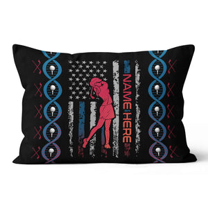 DNA Golfer Flag USA Custom Pillows YYD0013