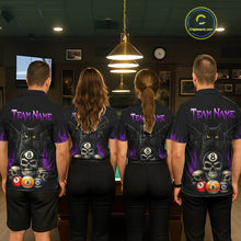 Load image into Gallery viewer, Personalized Name Bat Cat Billards Polo Shirts For Men Custom Team Name Billiard Shirt Design YYD0014